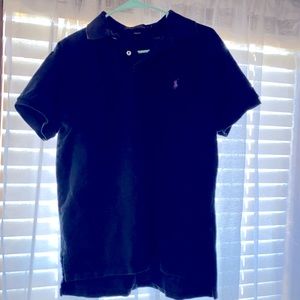 Men’s polo Ralph Lauren black shirt sleeve polo shirt size L in EUC!!!!